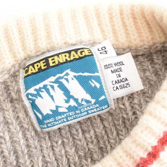 Cape Enrage Vintage Grey 100% Wool Sleeveless Vest ~Sz 46 - Picture 6 of 13